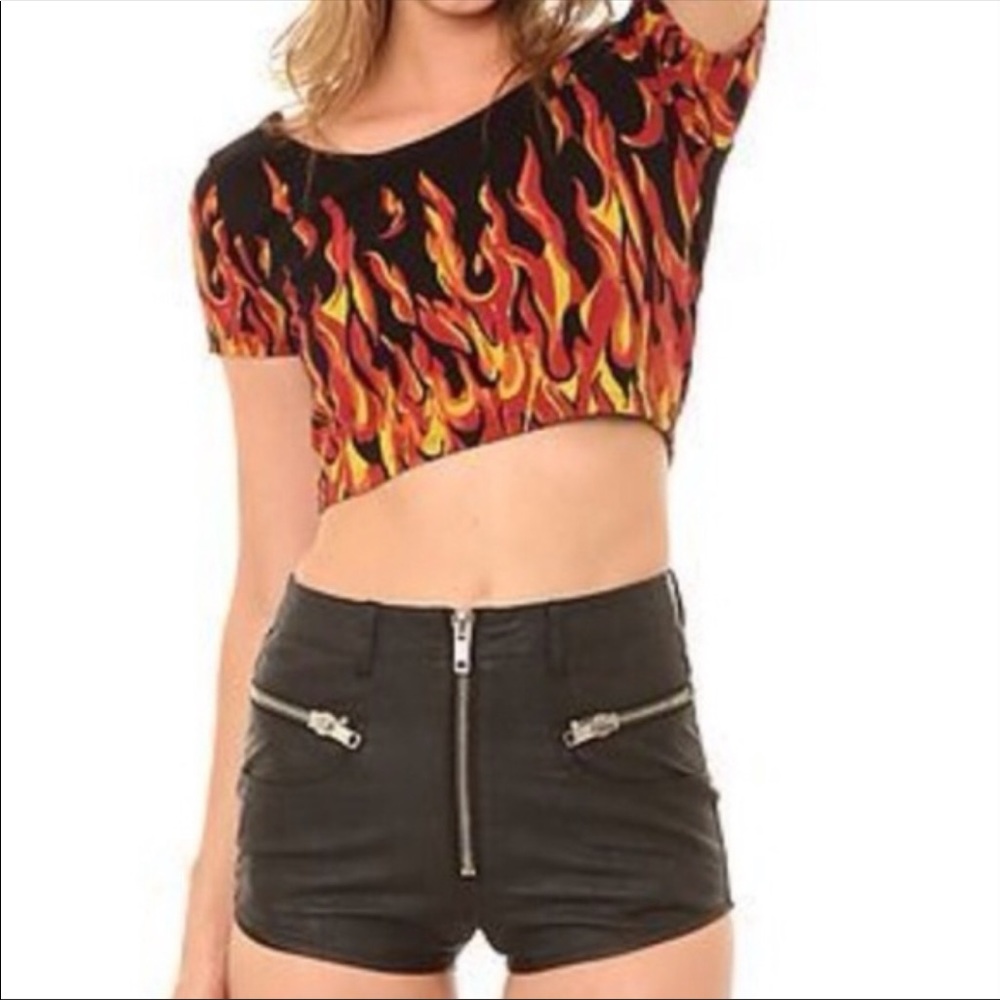 UNIF Faux Leather Shorts